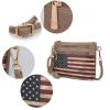 MKF Collection Alisson Vegan Leather Women FLAG Crossbody-Wristlet Bag by Mia K