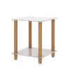 1-Piece Side Table ;  2-Tier Space End Table ; Modern Night Stand;  Sofa table;  Side Table with Storage Shelve