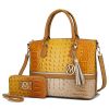 MKF Collection Autumn Crocodile Skin Tote Handbag with Wallet by Mia k