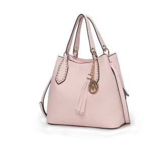 MKF Collection Lana Hobo Shoulder Bag Vegan Leather Women by Mia k (Material: Vegan Leather, Color: Pink)