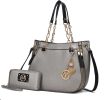 MKF Collection Lina Tote Handbag with Wristlet Wallet Vegan Leather Crossover Women's Purse by Mia K