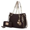 MKF Collection Lina Tote Handbag with Wristlet Wallet Vegan Leather Crossover Women's Purse by Mia K