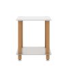 1-Piece Side Table ;  2-Tier Space End Table ; Modern Night Stand;  Sofa table;  Side Table with Storage Shelve