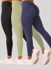 3 Pack Women's Yoga Leggings With High Waistband, Moisture-Wicking, And Stretchy, Perfect For Outdoor Activities And Fitness (Color: 3PACK2, size: XL)