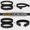 VOTAGOO Tactical Belt-MOLLE Battle Belt, with Quick Release Buckle and Anti-Slip Pad Inner Belt,Law Enforcement Duty Gun Belt